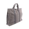 Used HERMES HerlineMM Tote Bag Nylon canvas Gray Used unisex
