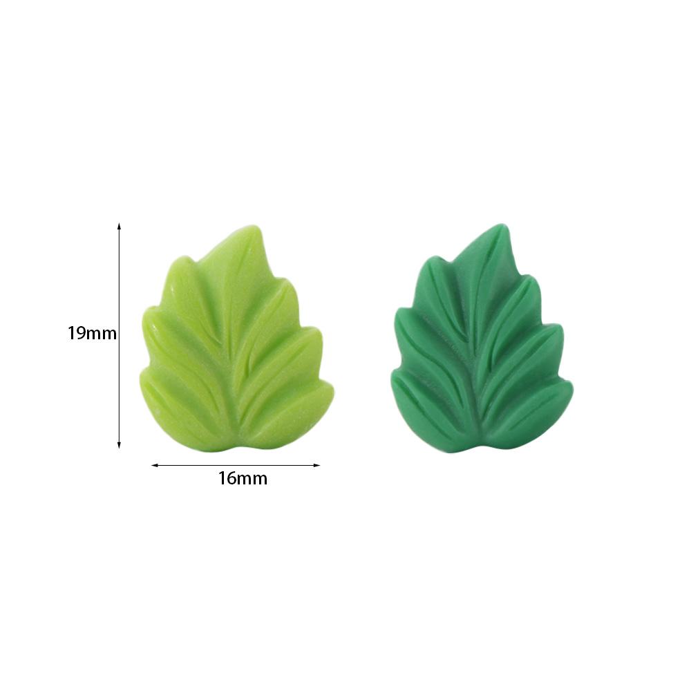 50pcs Plastic Colored Push Pins Green Leaves Shape Thumb Tacks PP Metal Push Pins  School Stationery