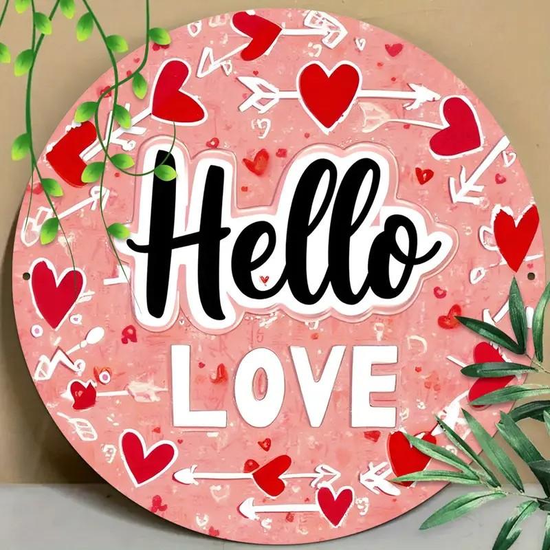 1 шт. Современная деревянная табличка на дверь с надписью «С Днем святого Валентина» — многофункциональный праздничный настенный декор с акцентами в виде сердца для использования дома и на улице