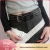 Star Hollow Rivet Punk Belt - Double Layer Hip Hop Trendy Belt for Girls