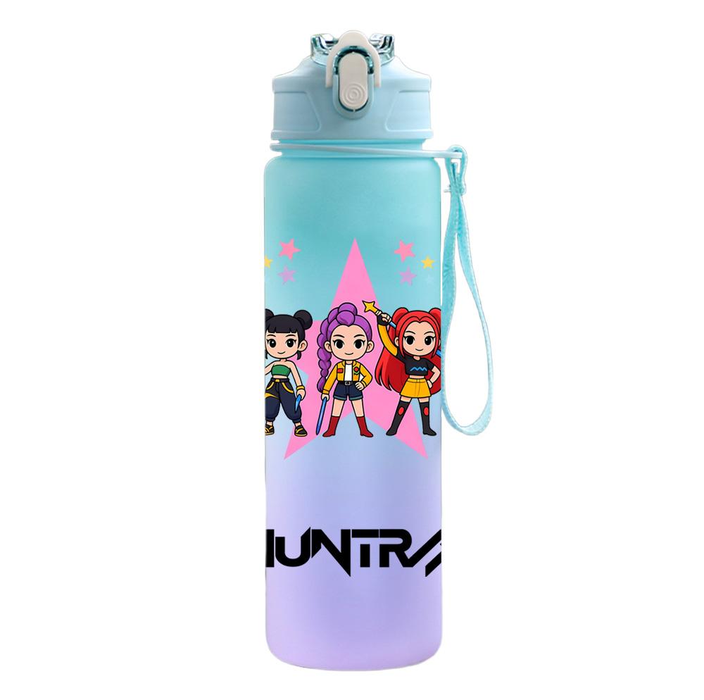 750Ml Water Bottle Demon Hunters Printed Large Capacity Drinking Cup Portable Outdoor Sports Water Cup Children Kid Gift