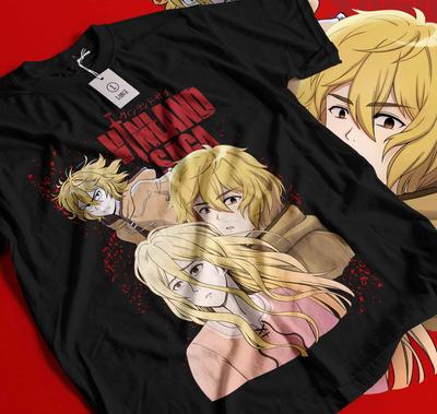 Футболка Vinland Saga, Футболка Торфинна, Винланд, Аскеладд, Манга Черная Футболка 147