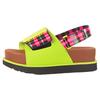 Shuting Qiu X Round Toe Comfortable Beach Sandals Women Sandals Green Brown 1166691-GML