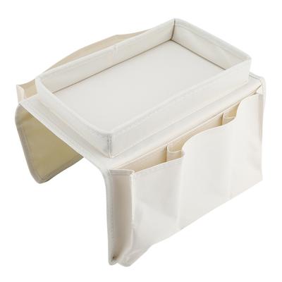 Подлокотник дивана, подвесной пульт дистанционного управления для телевизора, органайзер, сумка для хранения на диване с подстаканником(бежевый)