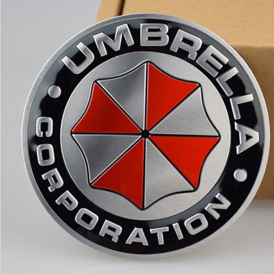 3D алюминиевая корпорация, значок-зонтик, наклейка на багажник автомобиля, самоклеящаяся наклейка