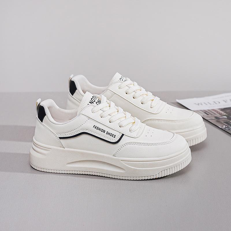 Little White Shoes Women's 2025 Spring New Breathable Ins Korean Version Versatile Student Platform Sports Leisure Board Shoes 8601