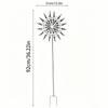 Ground Mounted Wind Spinner Wind Powered Kinetic Sculpture Metal Windmill  Garden Decoration