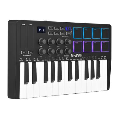 M-VAVE 25-клавишная MIDI-клавиатура Мини-портативная USB-клавиатура MIDI-контроллер с 25 скоростями