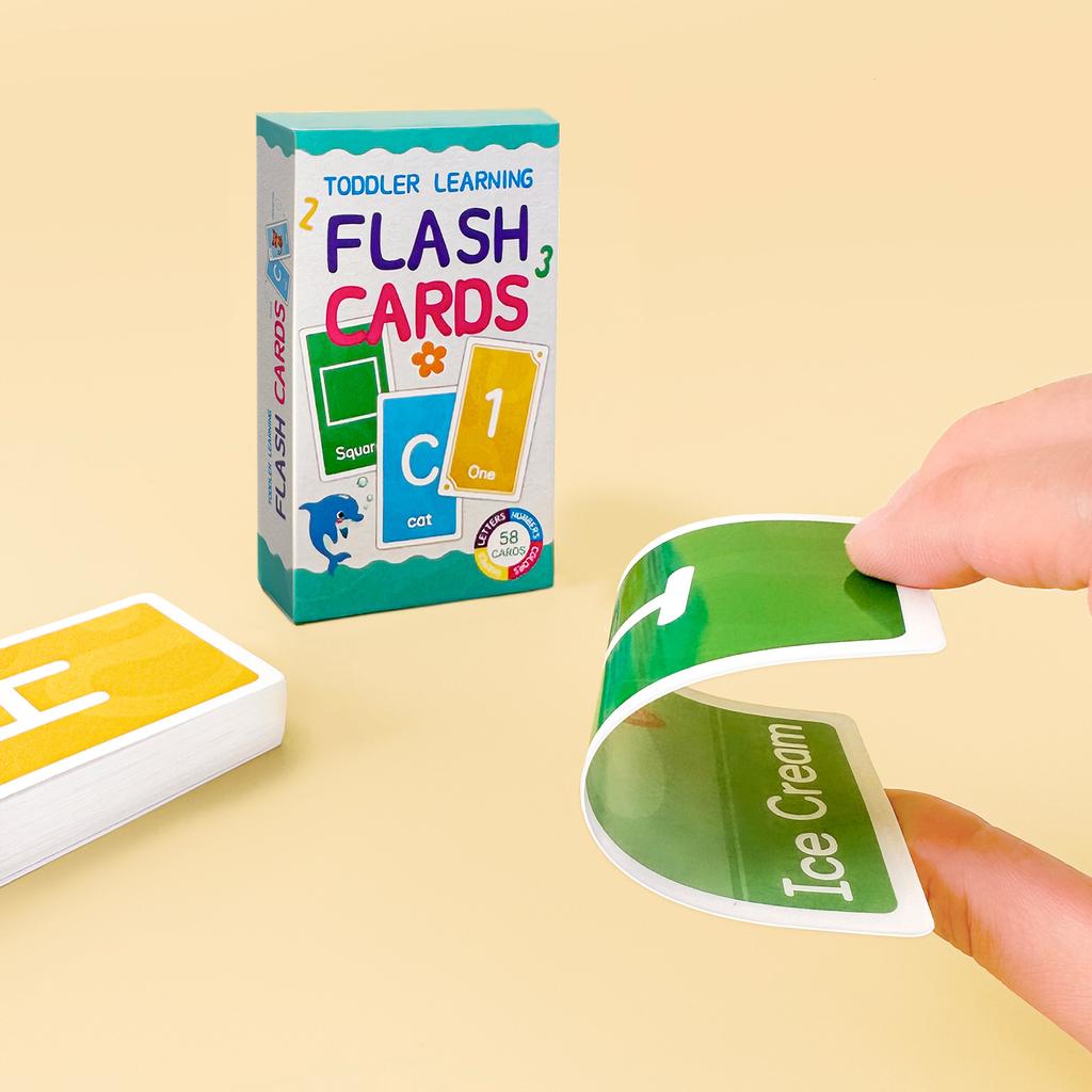 Children's Early Education Teaching Aids Flash Cards, Learning Word Shapes, Colors, Numbers, English Letters Cards