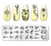 1 PC  Nail Art Templates Stamping Plate Design Flower Butterfly Glass Temperature Lace Stamp Templates Plates Image Decor