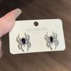 Halloween Gothic Retro Old Spider Zircon Earrings Women Fashion Design Black Zircon Earring Party Jewelry Gifts Wholesale