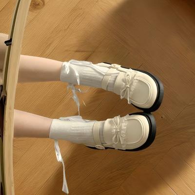 Туфли Мэри Джейн из маленькой кожи Женские Японская Лолита с юбкой Высота платформы Универсальные лоферы