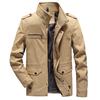 Men's Jacket Washed Cotton Outdoor Men's Casual Jacket Spring and Autumn Trench Coat Men's