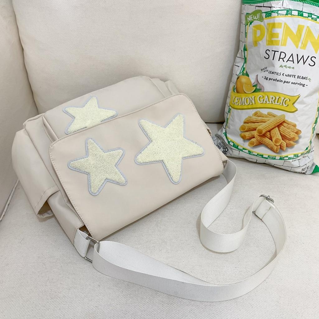 Милая сумка почтальона, эстетичная сумка через плечо, сумка в стиле гранж Y2K Star, эмо-сумка на одно плечо для женщин A-DH