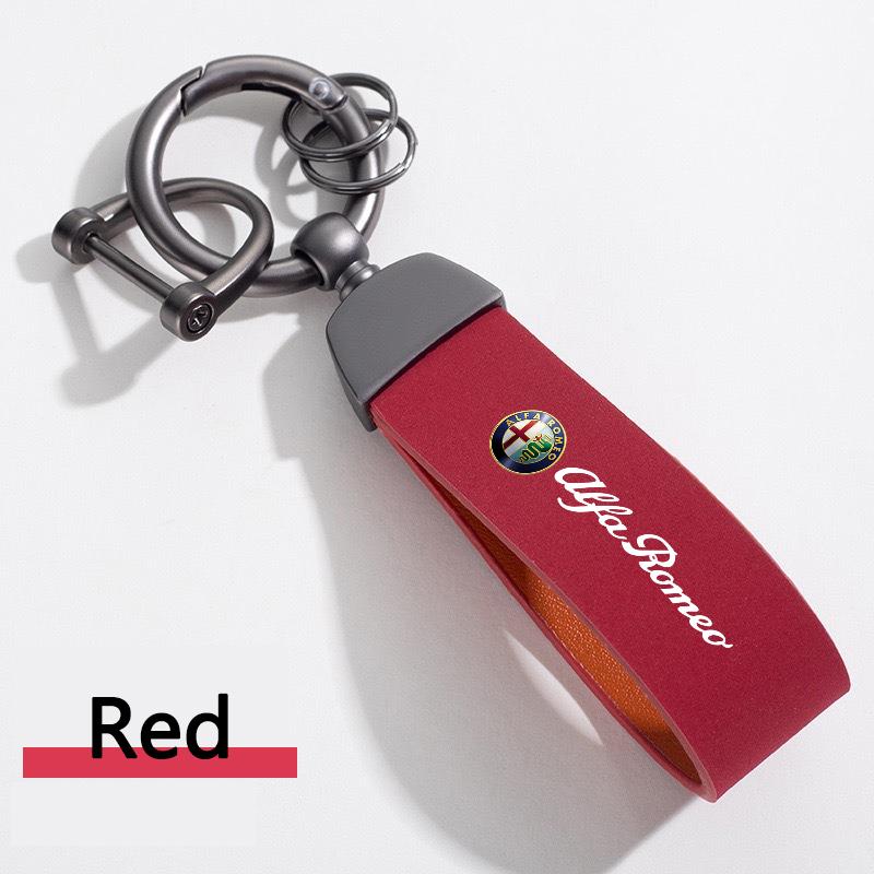 For Alfa Romeo 2026 Hot Sticker Car Stlying Key Chain Luxury Leather Keychain Keyring For Alfa Romeo Sportiva Giulia Giulietta 1