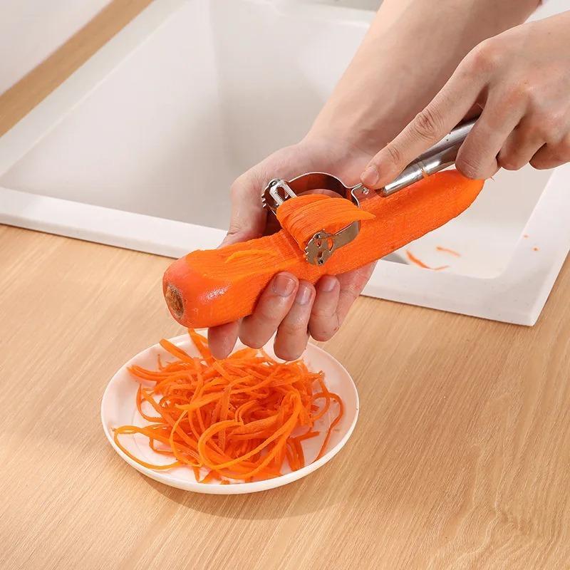 Stainless Steel Peeler for Home Use – Multifunctional Vegetable and Fruit Peeler, Potato Skinner, Zester, and Shredder Tool