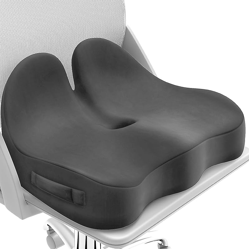 Seat Cushion, Memory Foam Office Chair Seat Cushion for Office Chairs/Car/Long Trip/Desk Chair/Gaming, Extra Large Size for Sciatica & Hip & Tailbone