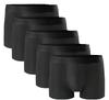 DOKiDOKi Men's Boxer Briefs, 5-Piece Set (XL Size), Black, Simple, Solid Color