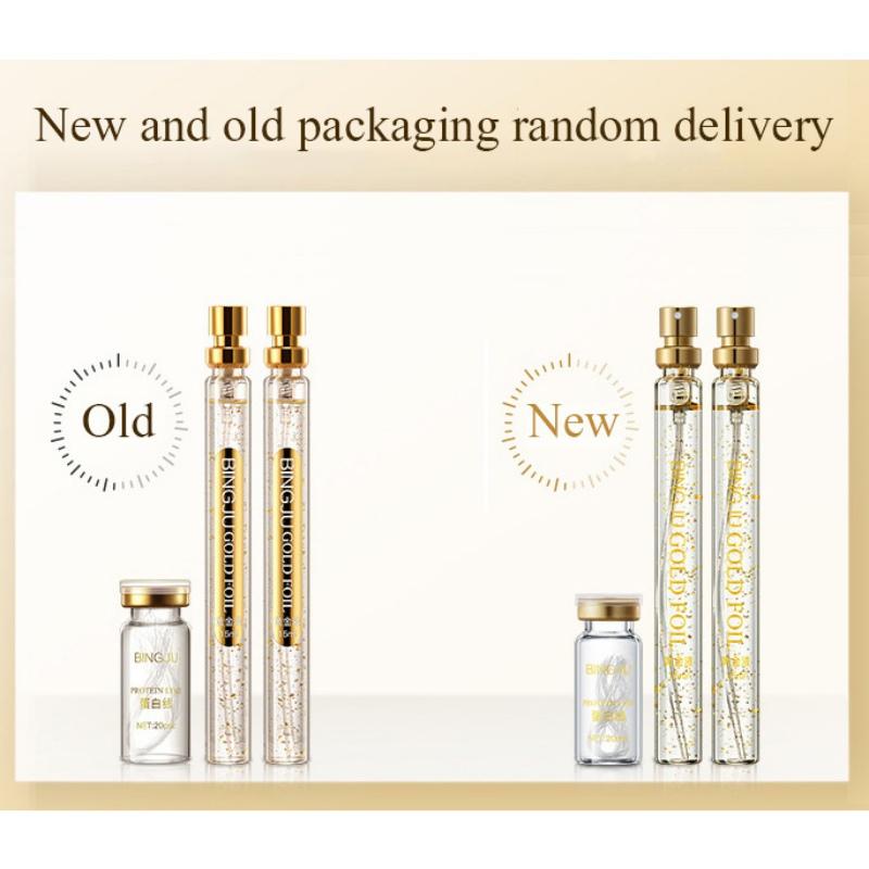 Protein Line и Gold Foil Liquid Set Сыворотка для лица Активный растворимый коллаген Шелковая нить