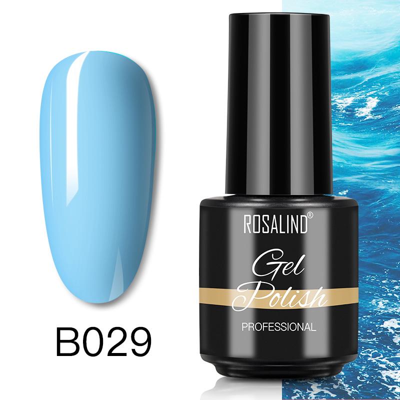 ROSALIND 7ml Soak Off Гель-лак яркий для дизайна ногтей LED / УФ-лампа