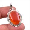 Natural Carnelian Gemstone Handmade 925 Solid Sterling Silver Pendant 1.50" Y7k34