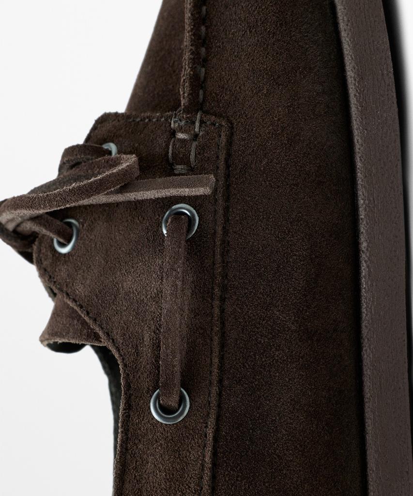 Massimo Dutti Split Suede Boat Shoes