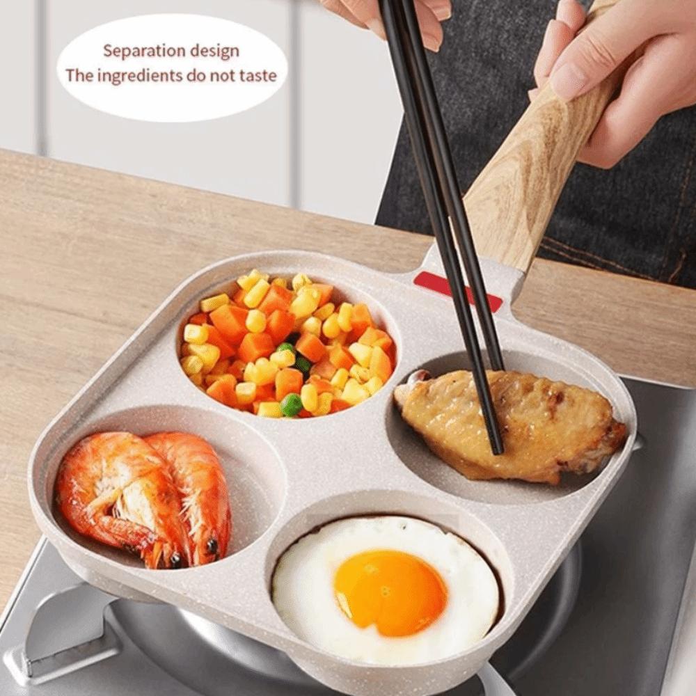 Non-stick Four-hole Frying Pan Rapid Heating Fried Egg Pan Egg Pancake Pan Breakfast