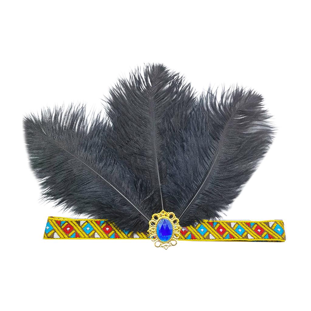 Feather Flapper Headbands Mardi Gras Prom Dancer Headpiece for Party Carnivals Celebrations Headwear Hair Styling