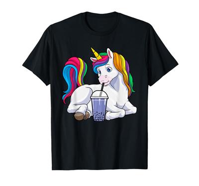 Футболка Bubble Tea Unicorn Boba Tea Kawaii Unicorn Milk Tea