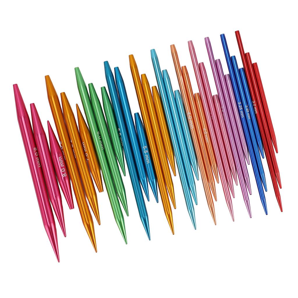 Набор спиц для кругового вязания, съемный, 33 шт., набор спиц для круглого вязания, сменные, круглые