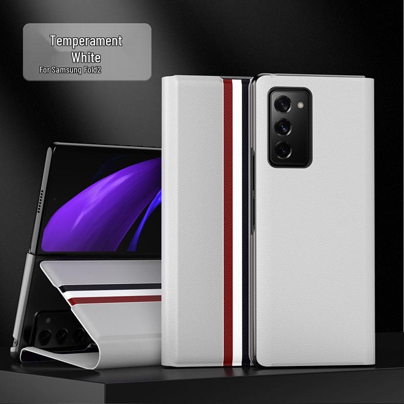 Совместимый чехол для Samsung Z Fold7 с карманом для карт - Полное покрытие, противоударная кожа для Z Fold5/4/3/2