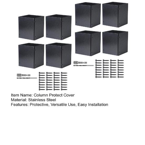 1 комплект, защитная крышка для колонны, регулируемая водонепроницаемая защита от ржавчины, защита для столбов из нержавеющей стали, почтовые ящики, заборы, подходит для столбов 3,3-6 дюймов