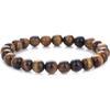 Bracelet - Lithotherapy - Tiger's Eye - 24 Beads - Elastic - Length 18 Cm