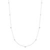 Silver Bezel Cubic Station 925 Silver Necklace N065-06H