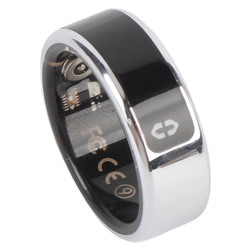 Умное кольцо серебристое шагомер брызгозащищенное умное фитнес-кольцо с дисплеем приложения сенсорные кнопки для