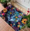 Цветной коврик для двери с рисунком кошки, подходит для ковров, быстросохнущие кухонные коврики, декорация для прачечной или сада, напольные коврики