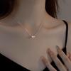925 Stering Silver Two Pearl Necklace Pendant for Women Exquisite Luxury Jewelry Collarbone Chain Gift Accessories