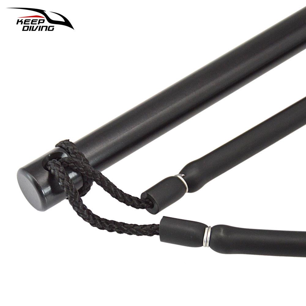 Трехсекционная алюминиевая копье-удочка: Портативное снаряжение для дайвинга, рыбалки и охоты с одинарным шипом для подводного использования