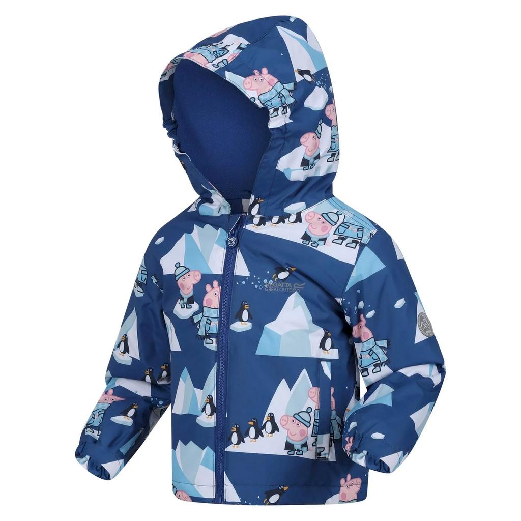 Regatta Childrens/Kids Muddy Puddle Peppa Pig Winter Scene Padded Waterproof Jacket