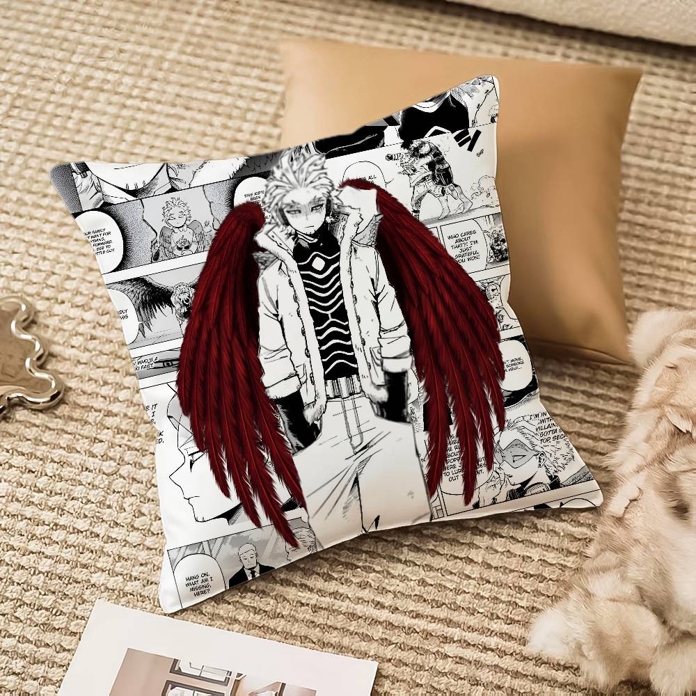 Anime HHero Academia HHawks Pillow Case Antidustmite Invisible zipper Sofa Bed