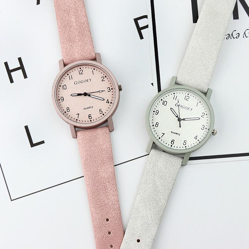 Женские часы Кожаные индивидуальные романтические наручные часы Женские часы Часы