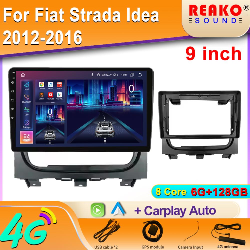 Android 2K Car Radio For Fiat Strada idea 2012 2013-2016 Мультимедийный Bluetooth Плеер Навигация 4G GPS Carplay стерео