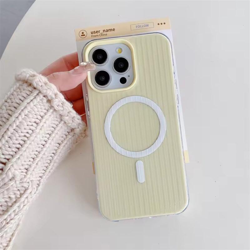 3D ультратонкий чехол для магнитной беспроводной зарядки Coque для iPhone 11 12 13 14 15 16 Pro Max защитная задняя крышка