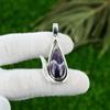 Шеврон Аметист Камень Арт Деко Безель Мать Свадьба Кулон Ювелирные Изделия 925 Серебро