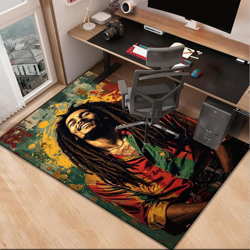 Коврик Bob music Vibrant Art для офиса, подкладка под кресло, игровой ковер, подходит для прихожей, спальни, гостиной, рабочего стола, праздничный подарок