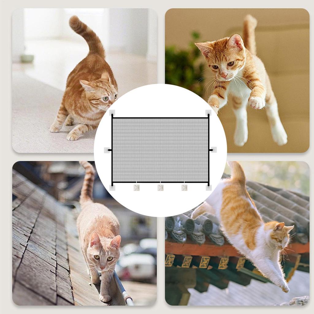 Doorway Gates for Pets Safety Folding Breathable Mesh Animals Barrier Fence Childproofing for Kitten Puppy Toddler Living Room