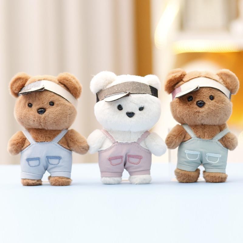 Teddy Bear Suspenders Plush Keychain Doll Bag Pendant Toy Animal Gifts Cartoon