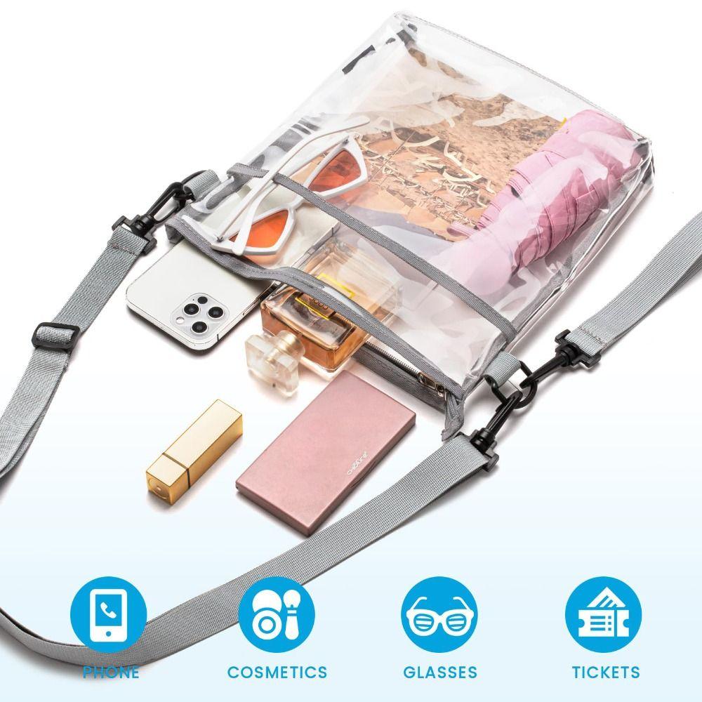 Модная прозрачная сумка, стадионная сумка кроссбоди, новый прозрачный кошелек