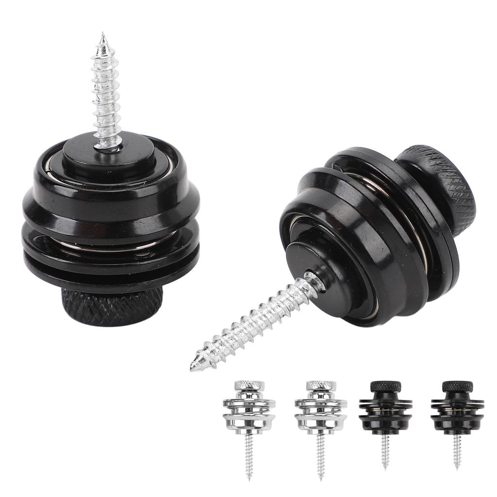 2 шт., замки для гитарного ремня, кнопки безопасности, сверхмощные металлические плоские круглые головки, нескользящие, устойчивые к падениям