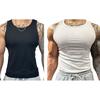 Мужской летний жилет без рукавов, приталенный однотонный, мягкий, эластичный, с круглым вырезом, впитывающий пот, быстросохнущий, повседневный, для фитнеса, тренажерного зала, мужская майка на бретелях